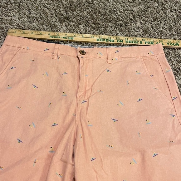 Jachs New York NWT pink surfer print pink twill cotton chino shorts - Picture 6 of 13